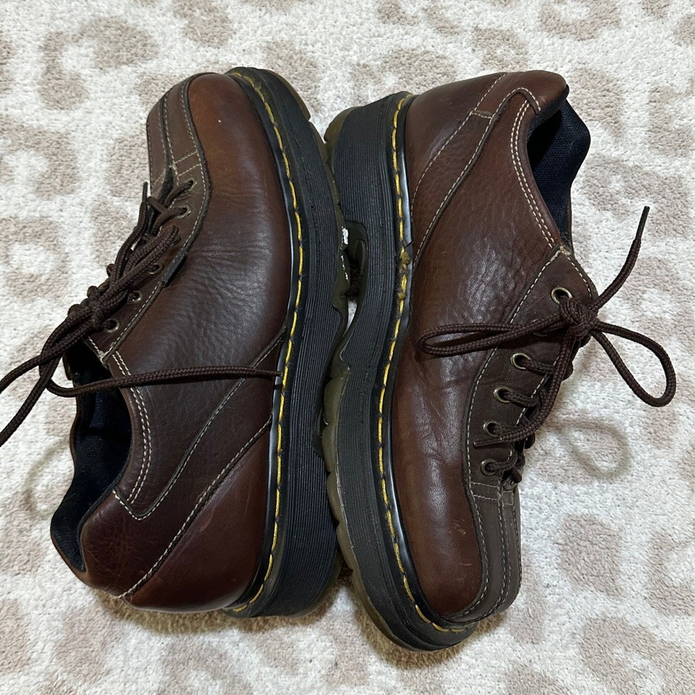 Dr. Martens Low Top Oxford Shoes Mens Brown Leather Platform - Picture 4 of 7